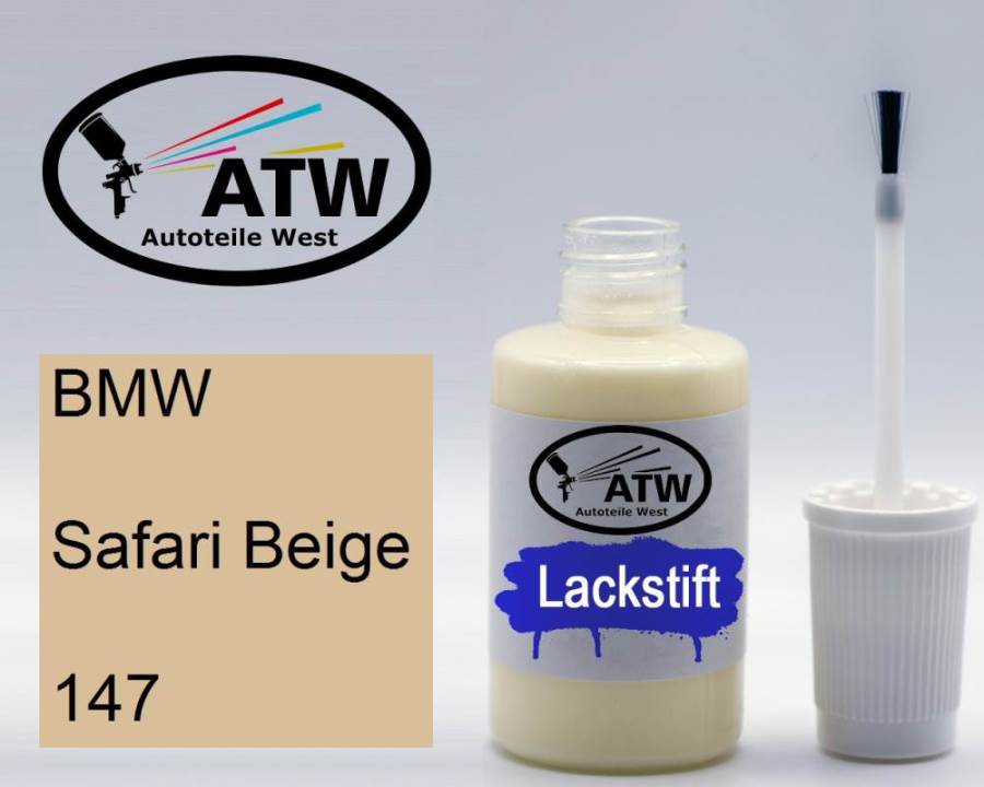 BMW, Safari Beige, 147: 20ml Lackstift, von ATW Autoteile West.